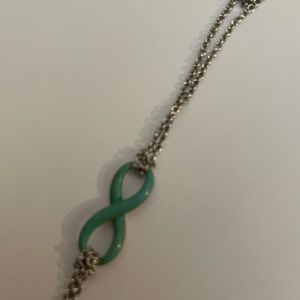 Tiffany & Co 6” infinity bracelet SS, Tiffany blue